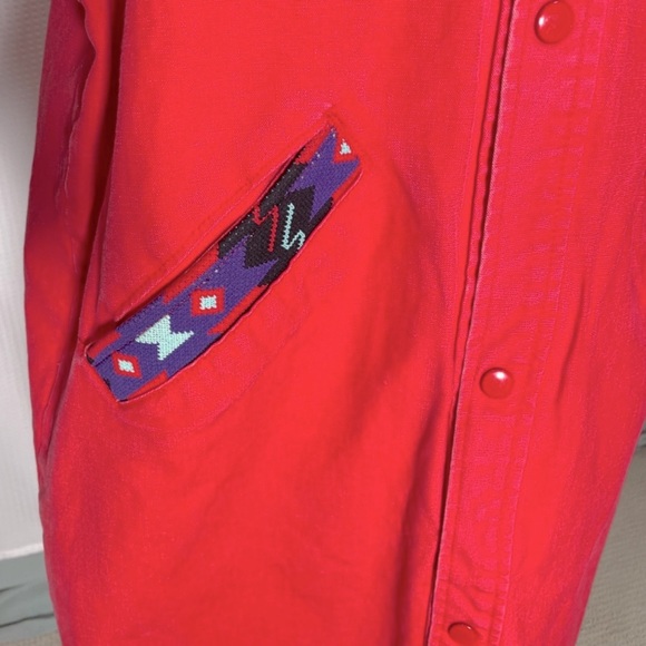 Vintage David James Western Duster Rangewear Southwest Aztec Embroidery 90s USA - Picture 10 of 12